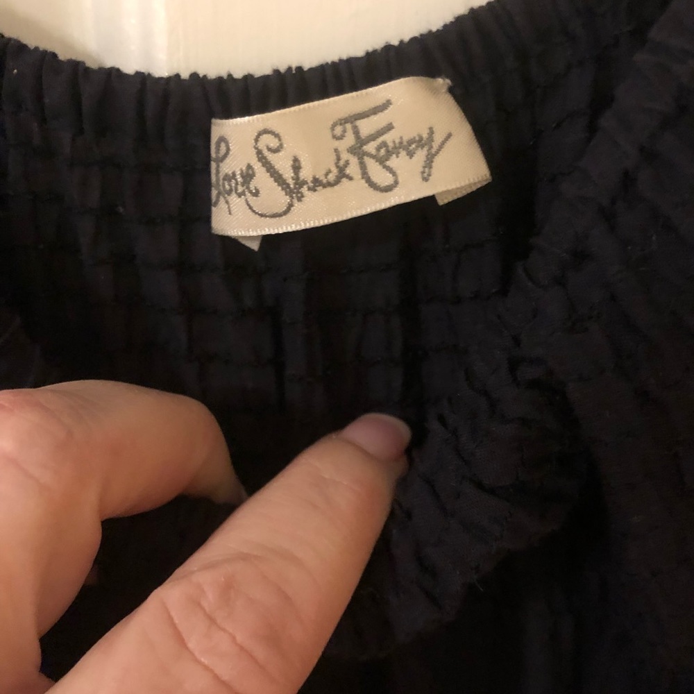 LoveShackFancy Agnes dress Navy 1 NWT - Picture 4 of 8